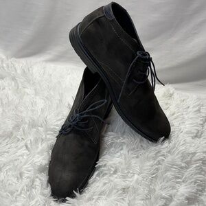 Unlisted Gray and Navy Suede Chukka Boots